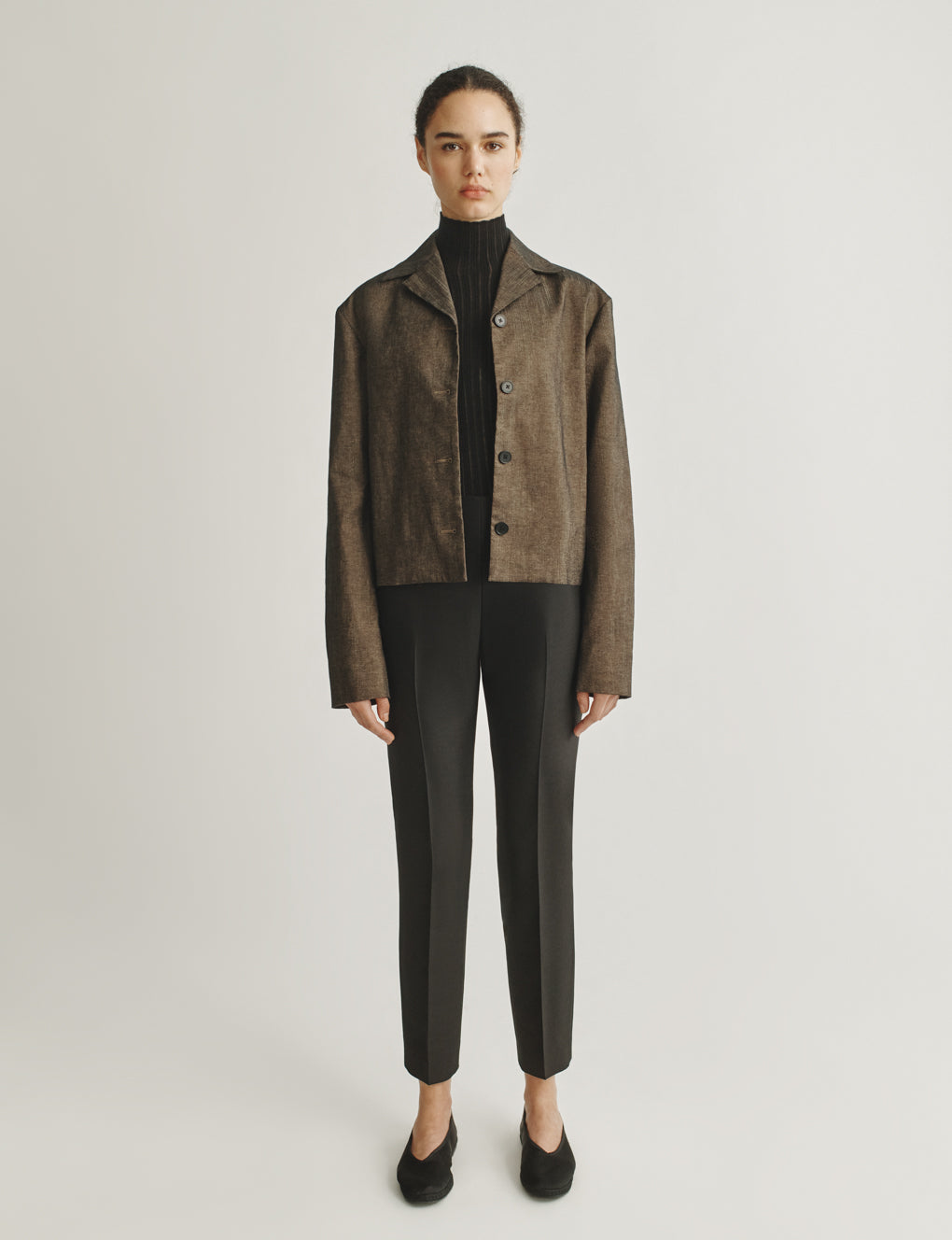 Womens | The Barrett Jacket in Striated Cotton | Oak