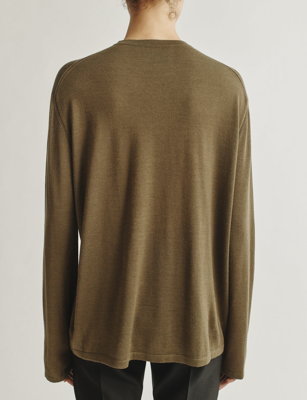 Womens | The Ben Sweater in Cashmere and Silk | Army