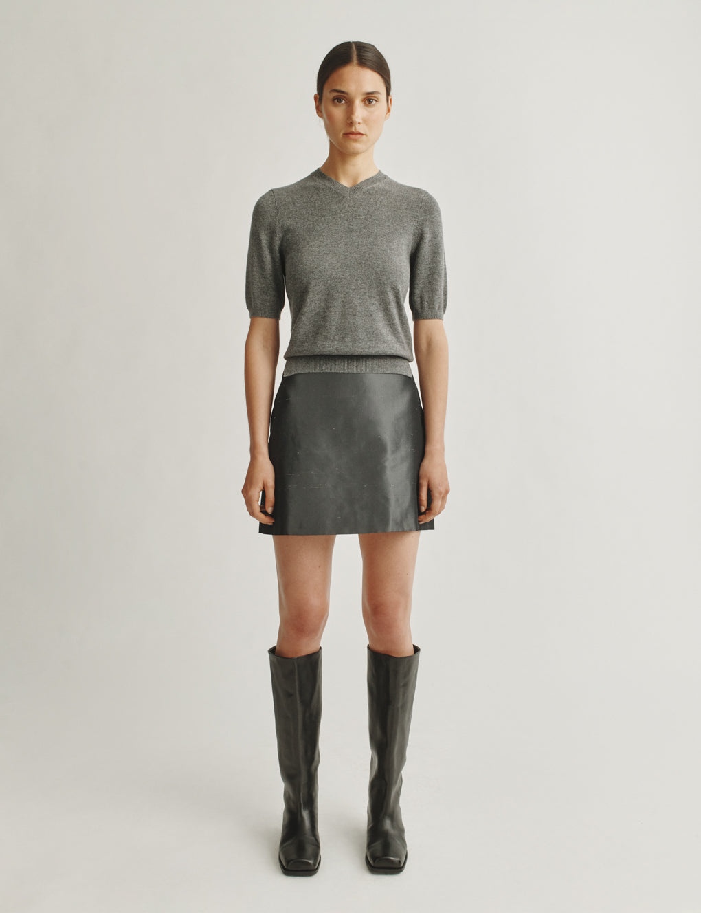 Womens | The Dez Sweater in Wool and Cashmere | Heather Grey
