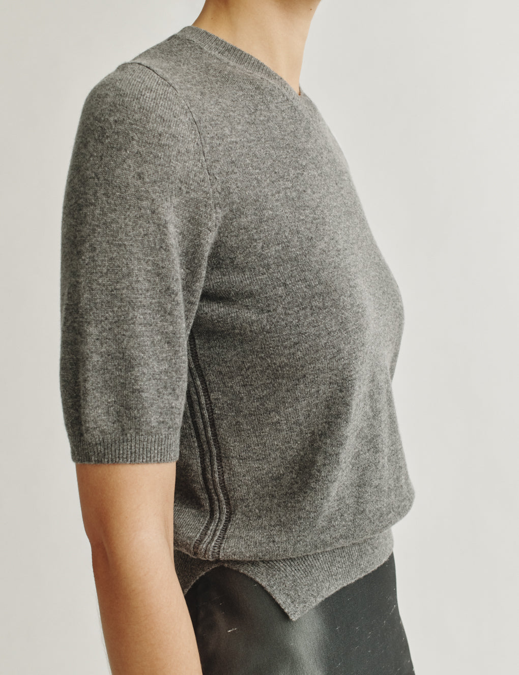 Womens | The Dez Sweater in Wool and Cashmere | Heather Grey