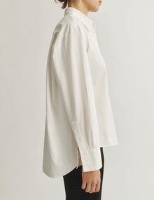 Womens | The Cocoon Shirt in Cotton Poplin | Cream