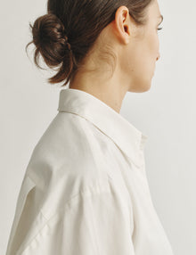 Womens | The Cocoon Shirt in Cotton Poplin | Cream