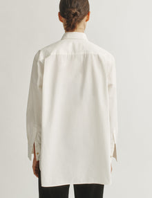 Womens | The Cocoon Shirt in Cotton Poplin | Cream