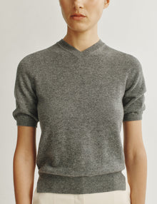 Womens | The Dez Sweater in Wool and Cashmere | Heather Grey