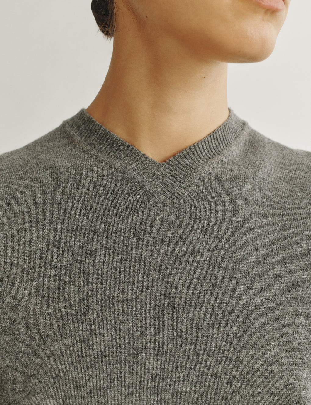 Womens | The Dez Sweater in Wool and Cashmere | Heather Grey