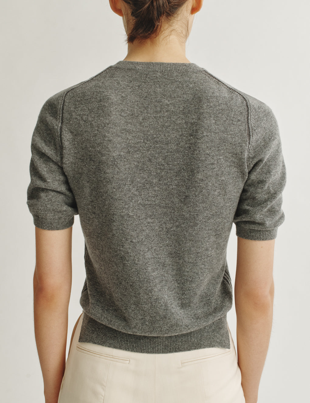 Womens | The Dez Sweater in Wool and Cashmere | Heather Grey