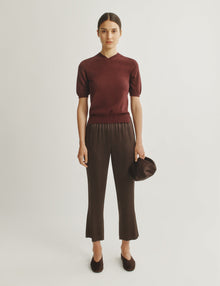 Womens | The Dez Sweater in Wool and Cashmere | Dark Wine