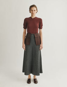 Womens | The Dez Sweater in Wool and Cashmere | Dark Wine