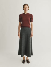 Womens | The Dez Sweater in Wool and Cashmere | Dark Wine