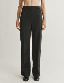 Womens | The Utility Trousers in Technical Wool Nylon | Black