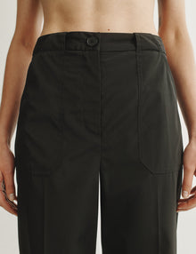 Womens | The Utility Trousers in Technical Wool Nylon | Black