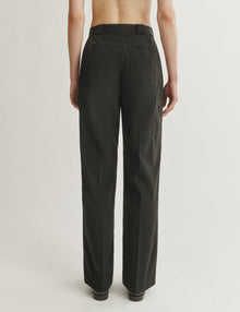 Womens | The Utility Trousers in Technical Wool Nylon | Black