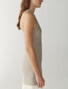 Womens | The Silo Top in Striated Silk | Carbon