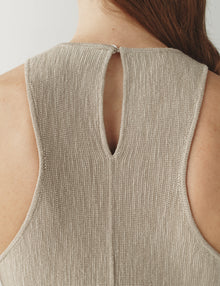 Womens | The Silo Top in Striated Silk | Carbon