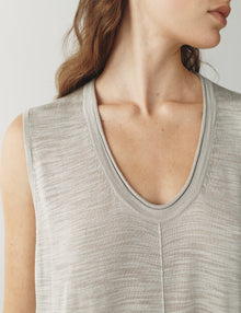 Womens | The Strata Dress in Striated Silk | Shale