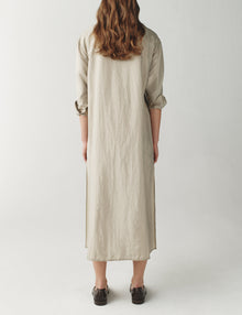 Womens | The Field Dress in Washed Silk Nylon | Carbon