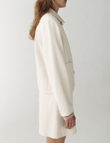 Womens | The Quarry Jacket in Washed Canvas | Chalk