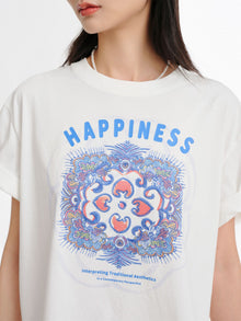 Cotton Embroidered T-Shirt | White
