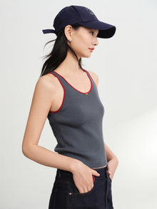 Merino Wool Knit Vest | Grey