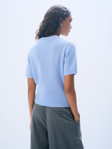 Cashmere Featherweight T-Shirt | Blue Vapor