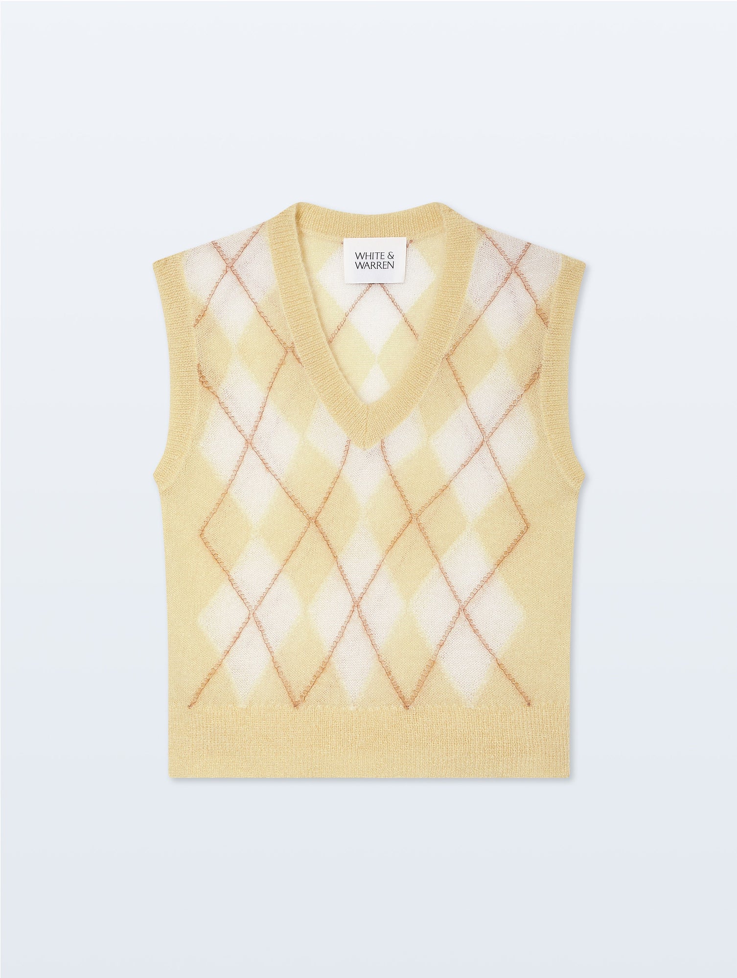 Mohair Luxe Argyle Vest | Lemonade Combo