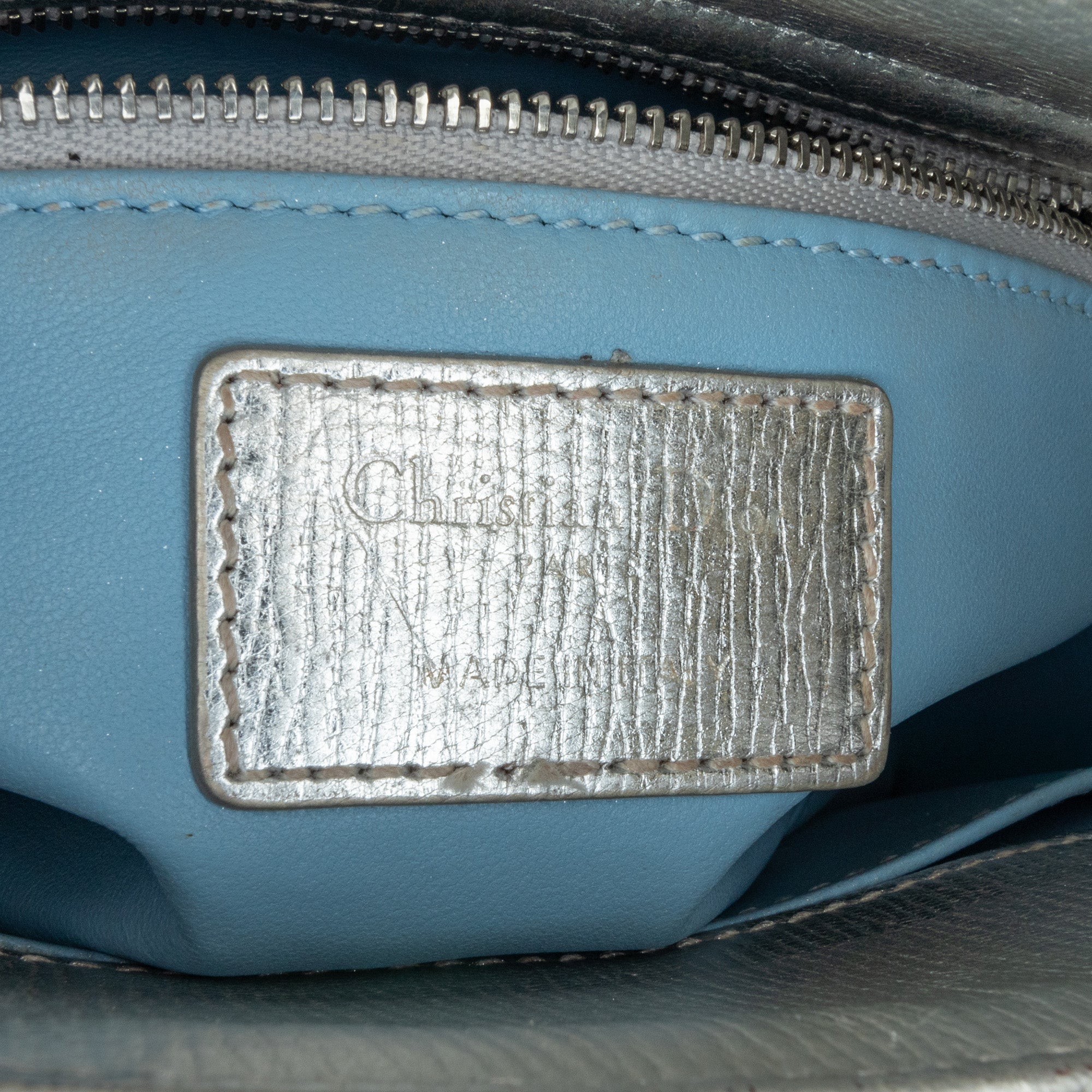 Dior | Pre-Owned Small Metallic Grained Calfskin Cannage My ABCLady - II | Silver