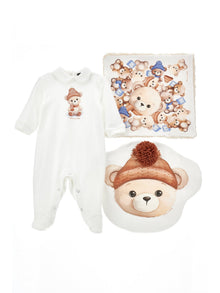 Boys | Playsuit And Sleeping Accessories Set | White/Cream/Beige