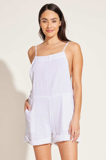 Ophelia Overall | White Crinkle Linen