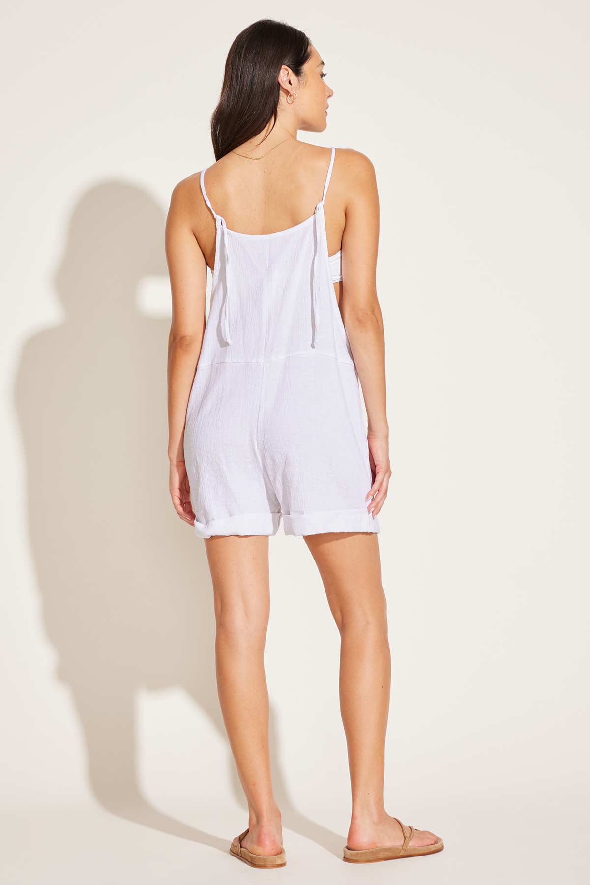 Ophelia Overall | White Crinkle Linen