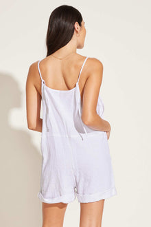 Ophelia Overall | White Crinkle Linen