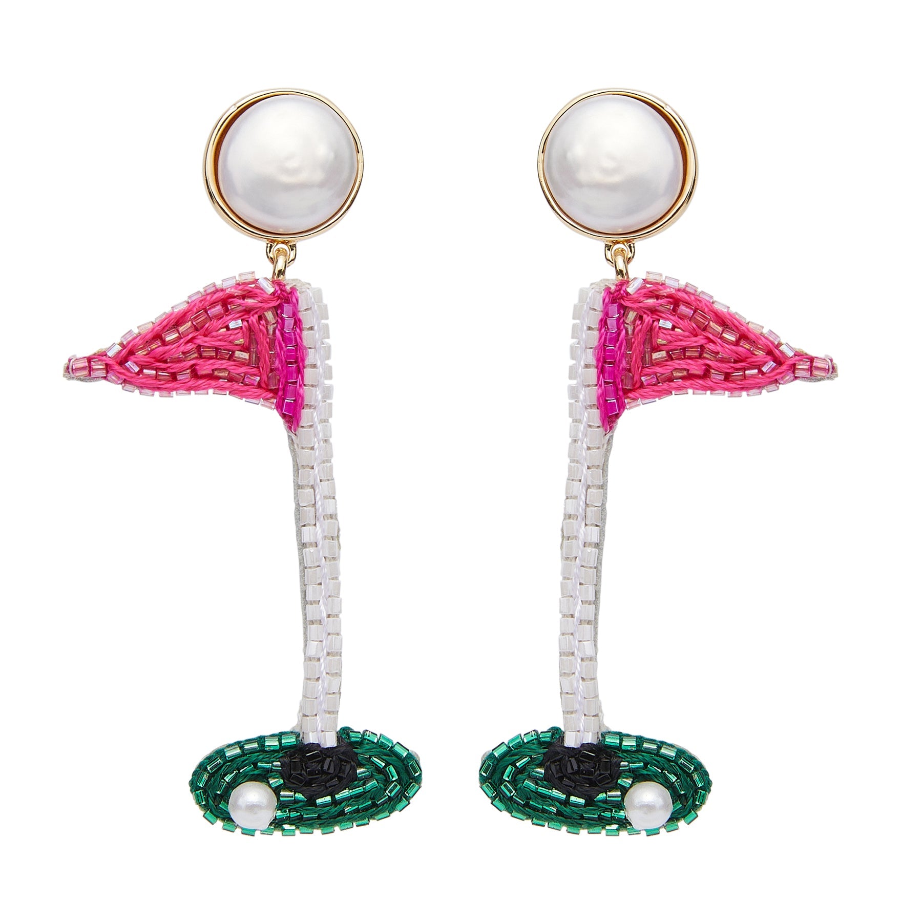 Pin Earrings | Multi | 14K Gold Plated Brass
