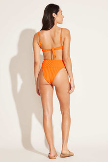 Rossi Halter Underwire Top | Tangerine SuperRib