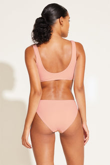 Cali High Leg Full Bottom | Pink Coral EcoRib