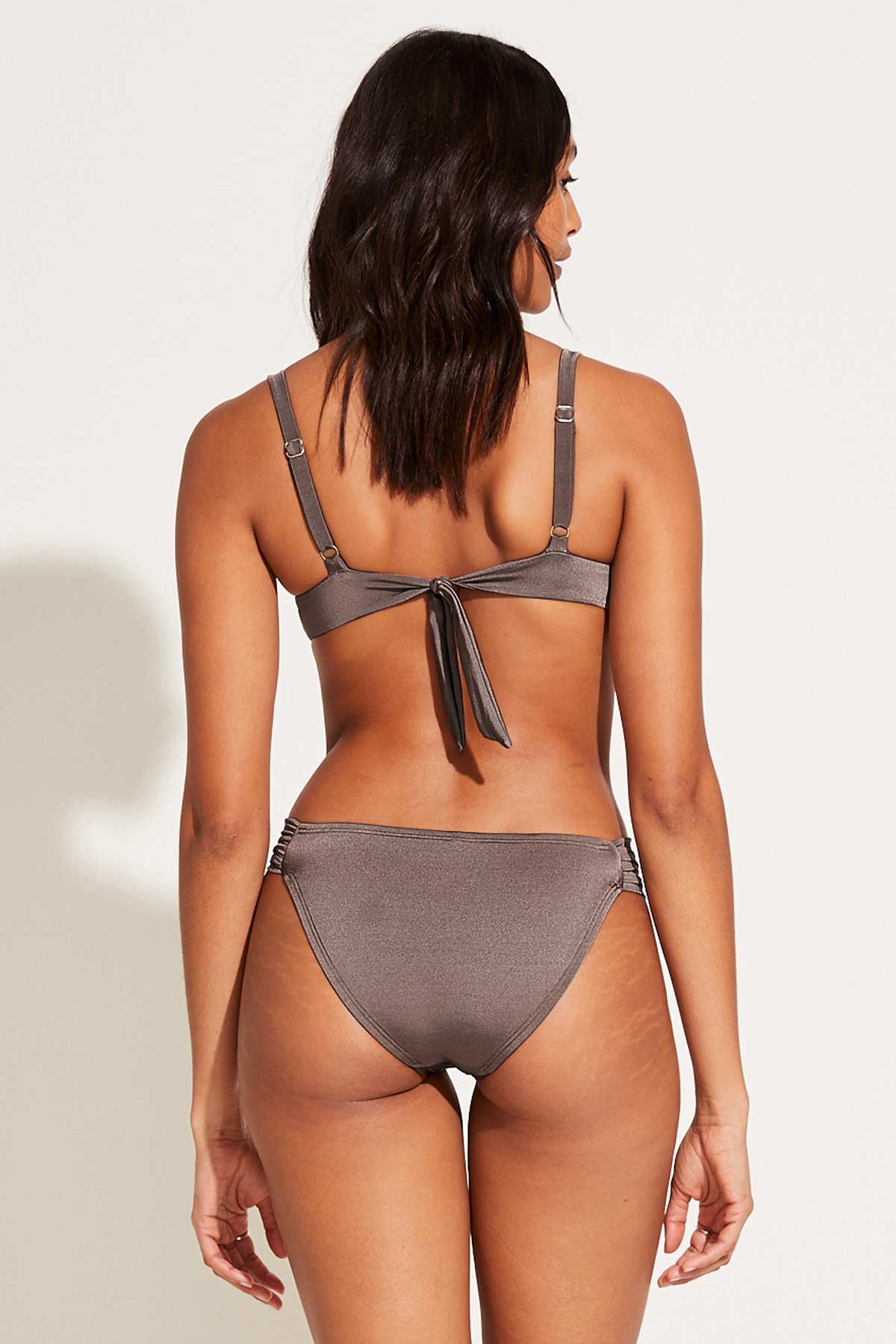 Gemma Ruched Bottom Full Coverage | Mineral Shimmer EcoLux