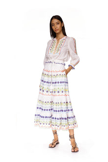 Alana Skirt | Floral Embroidered