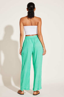 Costa Pant | Seafoam Crinkle Organic Cotton