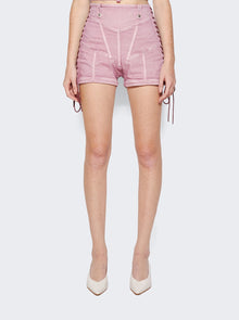 Jean Paul Gaultier x Knwls | Women | Washed Laced Crop Top | Lilac