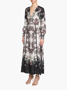 Garden of Eve Corded Twill Midi Dress | Green Multi