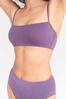 Boucle Hidden Underwire Bikini Top | Purple