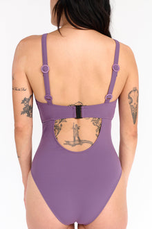 Boucle Hidden Underwire One Piece Suit | Purple