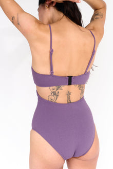 Boucle Hidden Underwire One Piece Suit | Purple