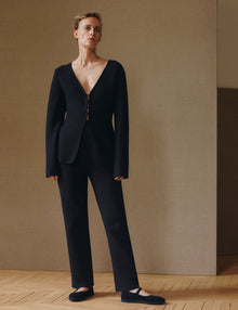 Womens | The High-Waisted Knit Pant | Midnight
