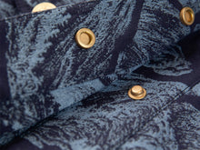 Round Neck Boxy Jacket | Blue