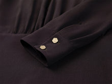 Silk Waist-Cinched Shirt | Purple