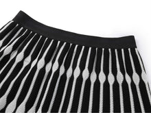 Hollowed-out Embossed Texture Skirt | Black
