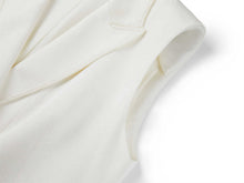 silk Vest Blazer | White