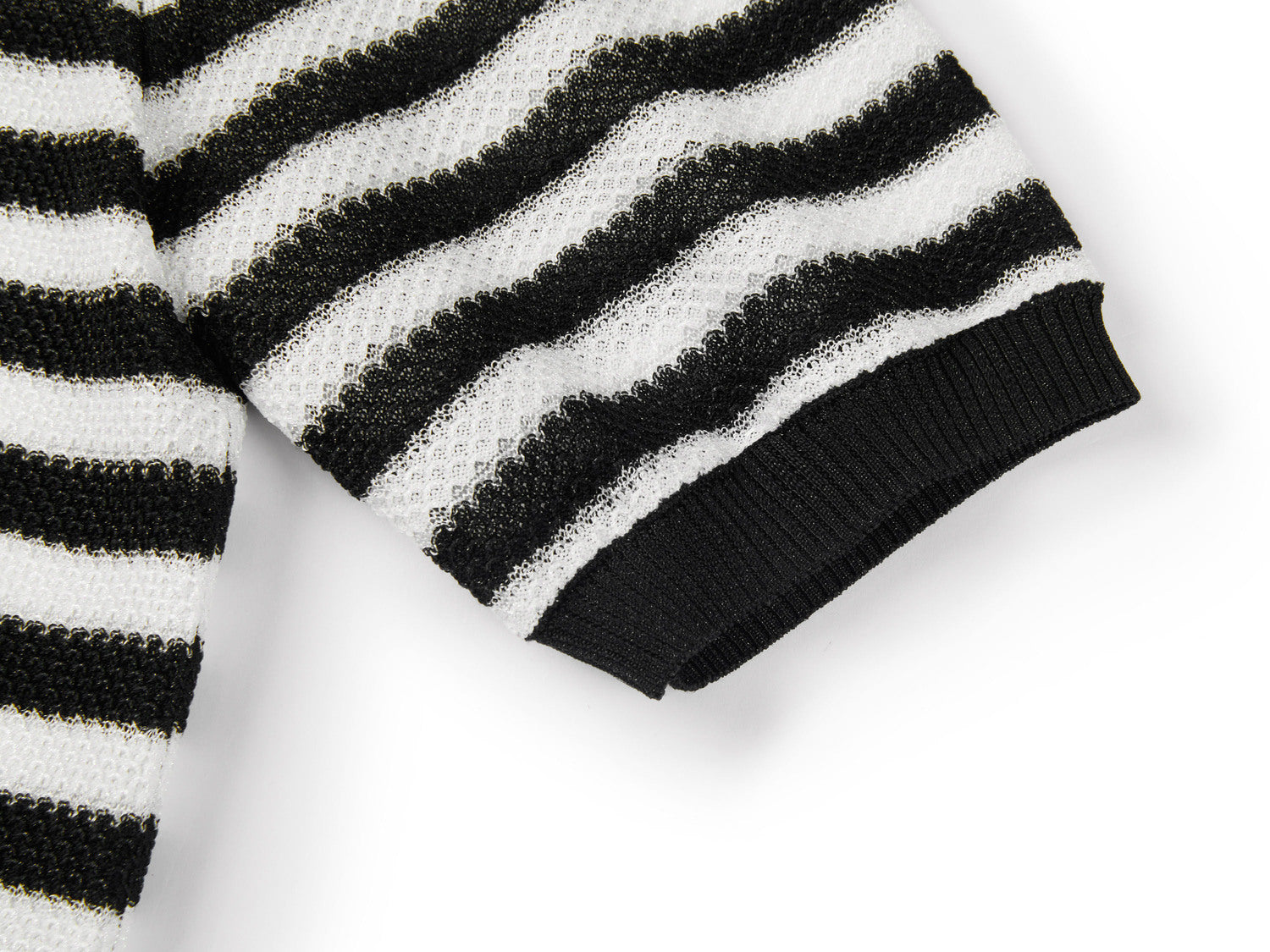Vintage Striped Knit Sweater | Black