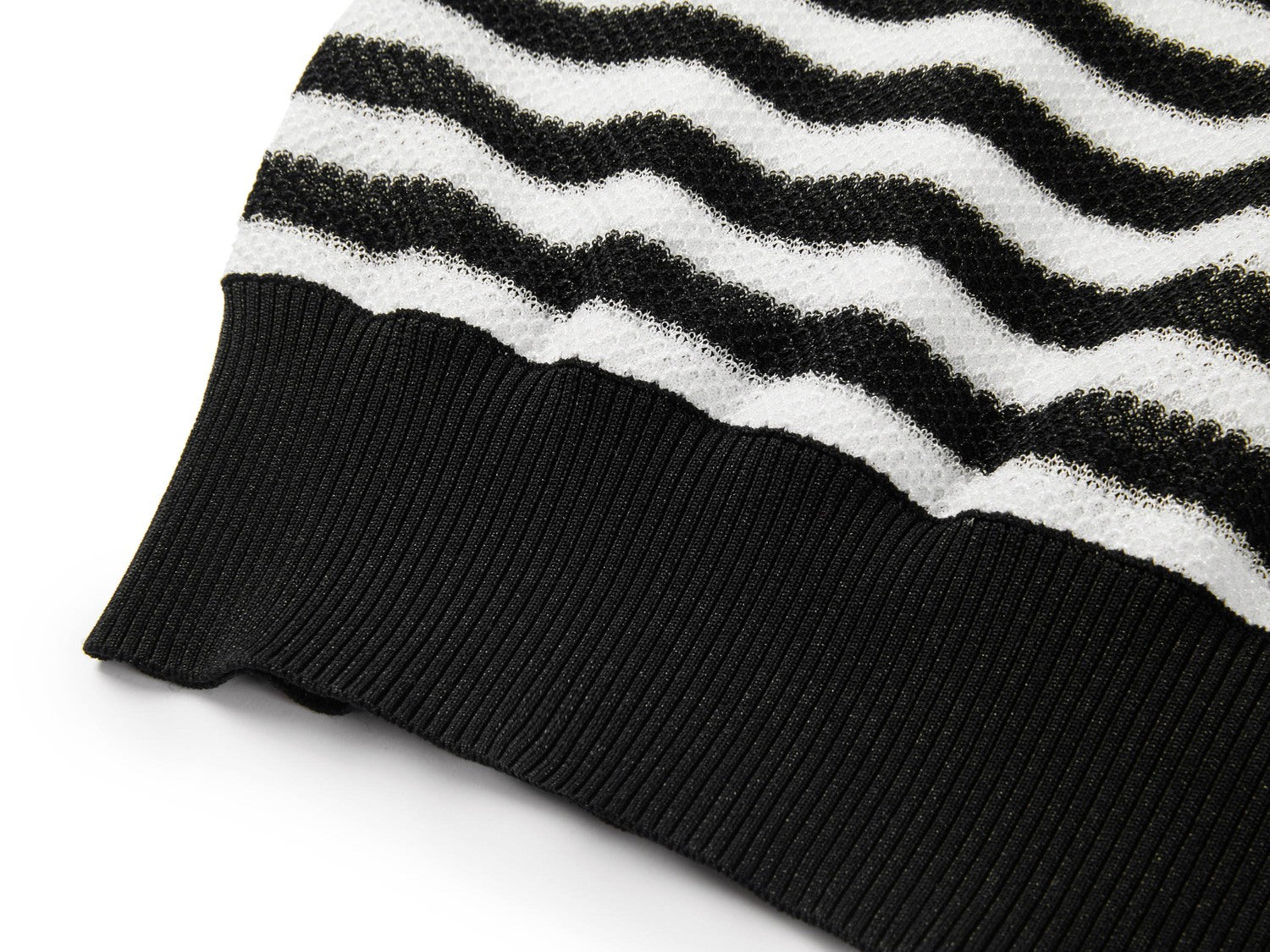 Vintage Striped Knit Sweater | Black