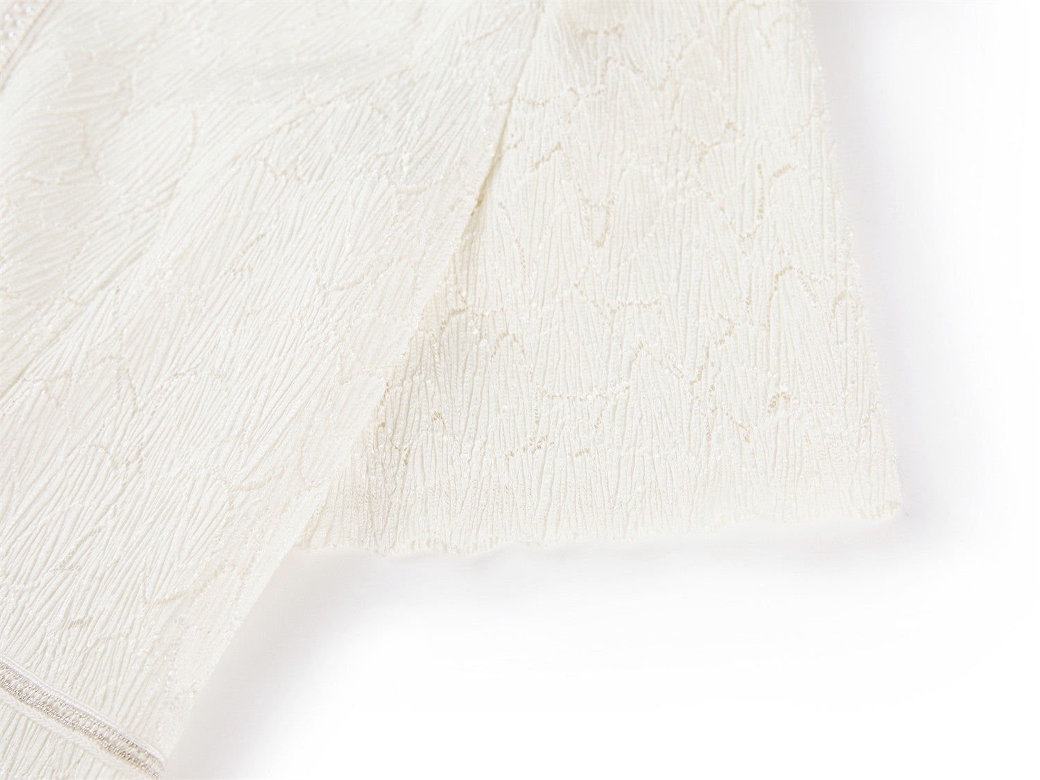 Pleated Lace Dress | Beige