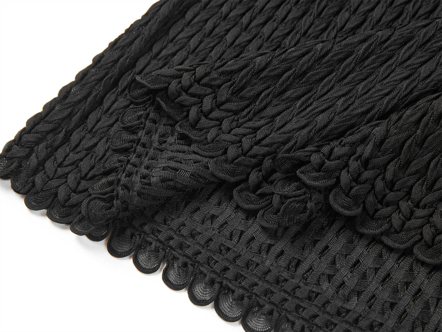 Acetic Acid Pleated Dress | Black